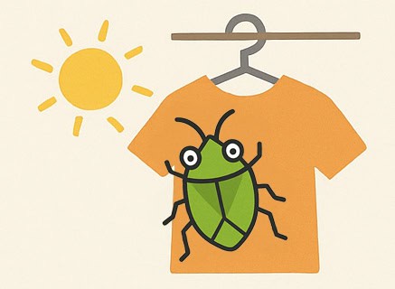 カメムシは洗濯物に寄ってくる